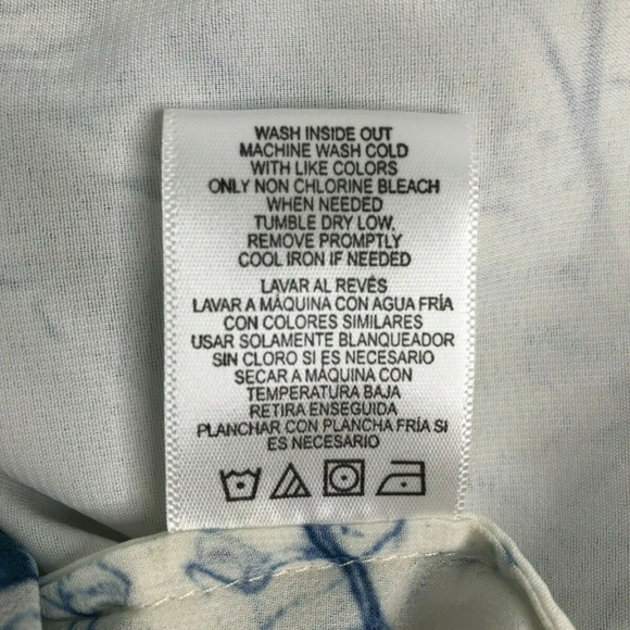 Sam Edelman Blue White Floral Print Pullover Top S - Picture 5 of 6